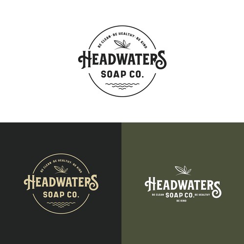 Headwaters - soap packaging and merchandise logo