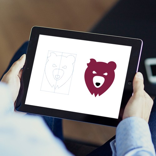 Beautiful abstract bear logo design.