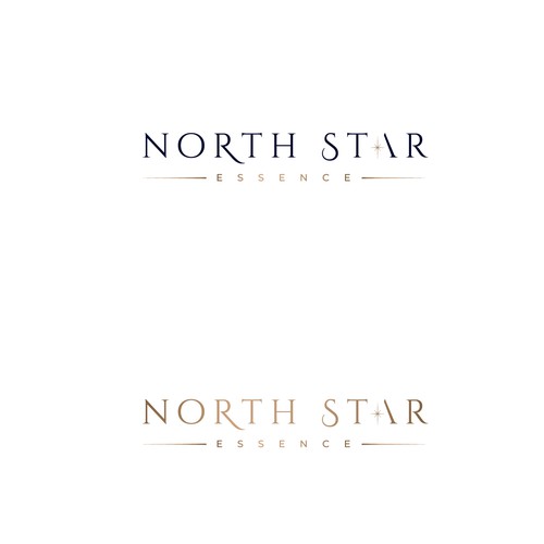 a minimal aesthetic north star logo design