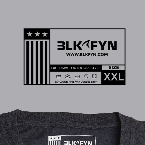 Blkfyn tshirt label