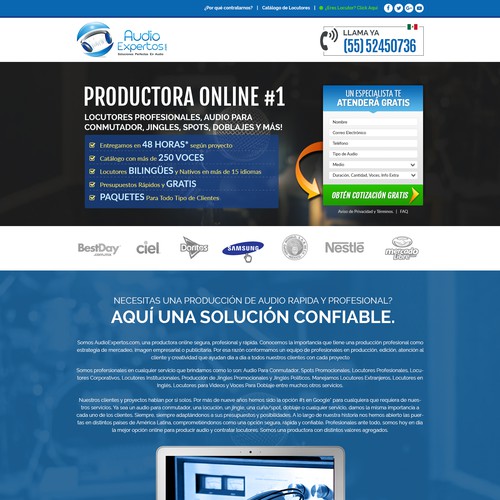 AudioExpertos Landing Page