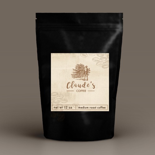 Coffee label design 