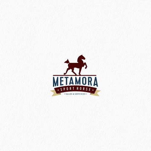 Geometric style horse logo 