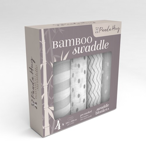 package design for bamboo swaddle blankets