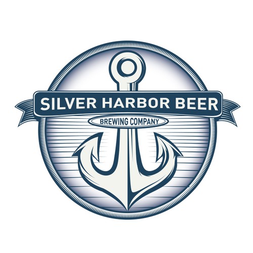 Silver harbor beer logo design