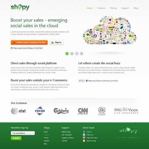 Shopy needs a new website design