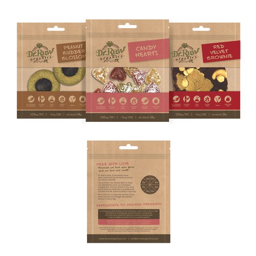 Packaging Design for Dr. Raw's Edible Products