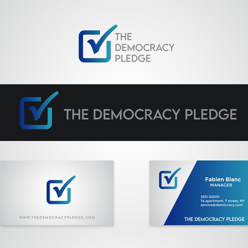 Winner Logo: The Democracy Pledge
