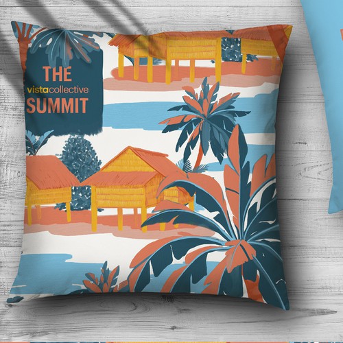 tropical pillow design