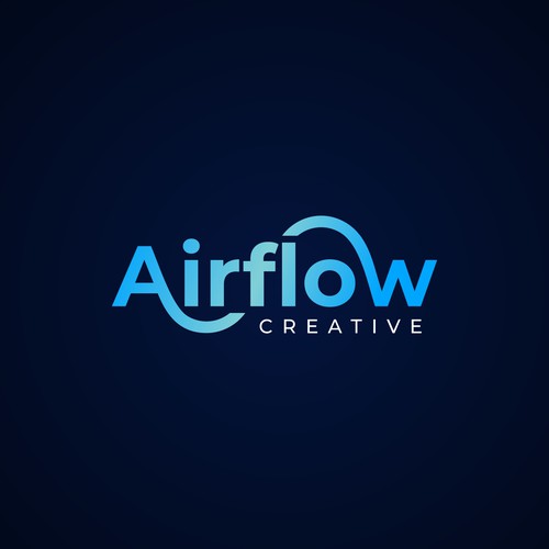 Airflow logo concept for new digital marketing, SEO