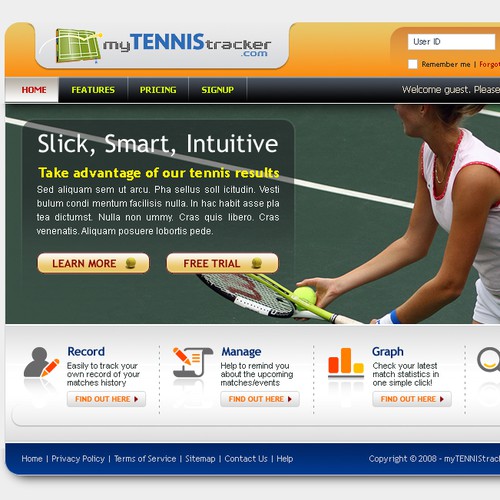 Tennis Website -- Guaranteed Payout!