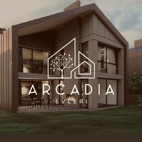Minimalist Logo Design for Luxury Villa Project – Arcadia Evleri