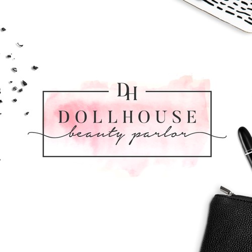 Feminine and luxurious logo and website for a beauty salon.