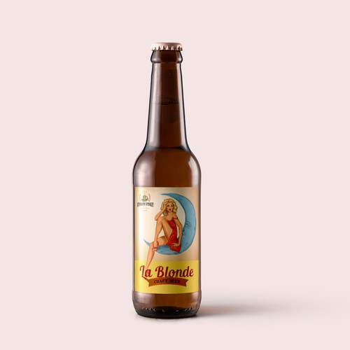 Craft Beer Label pin up Girl