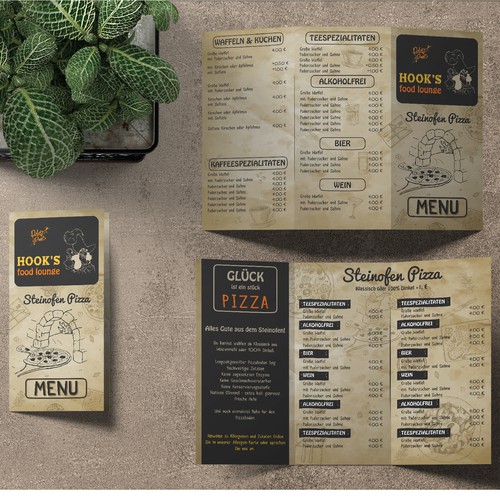 Menu design for Peter Pans Indoor Abenteuer