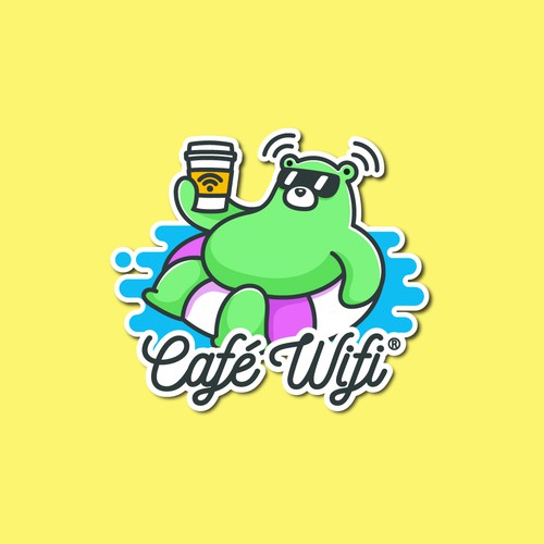 Fun creative sticker for a brand that finds a perfect Wi-fi for you