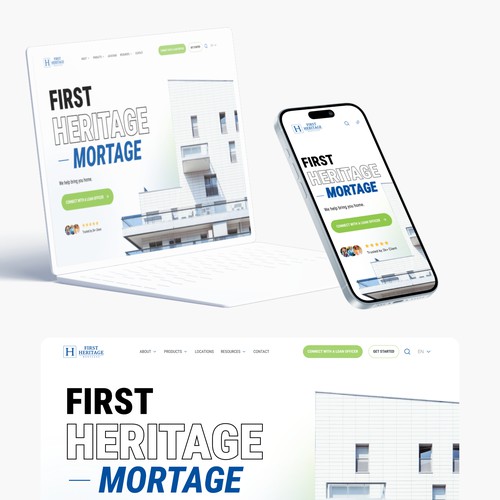 Website Homepage for a Mortgage Company