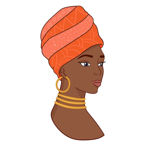 Portrait of beauty African woman.