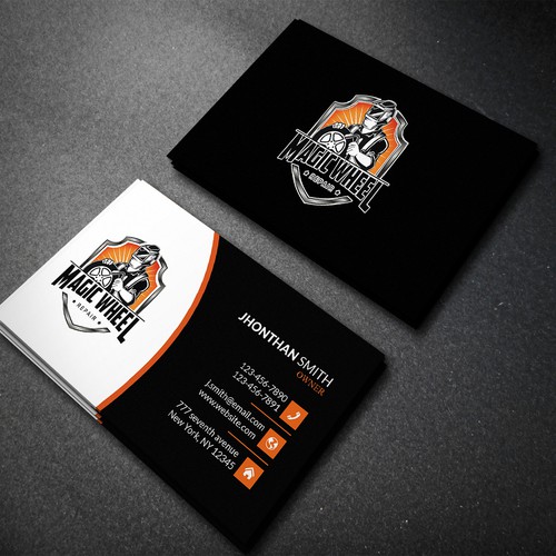 business card for Magic Wheel