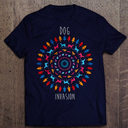 T-shirt design for Dog Invasion
