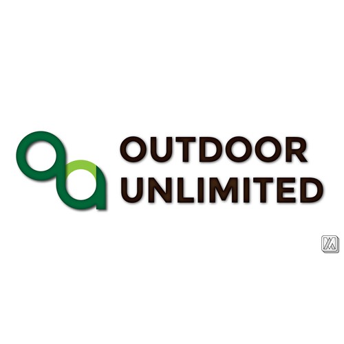 Create a simple and modern design for Outdoor Unlimited brand.