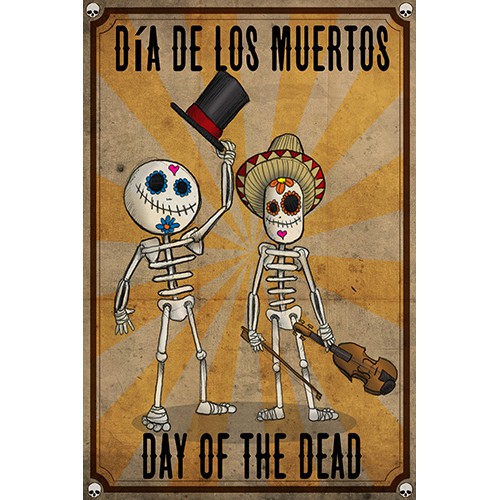 Día de los Muertos illustration for E-Cards.com