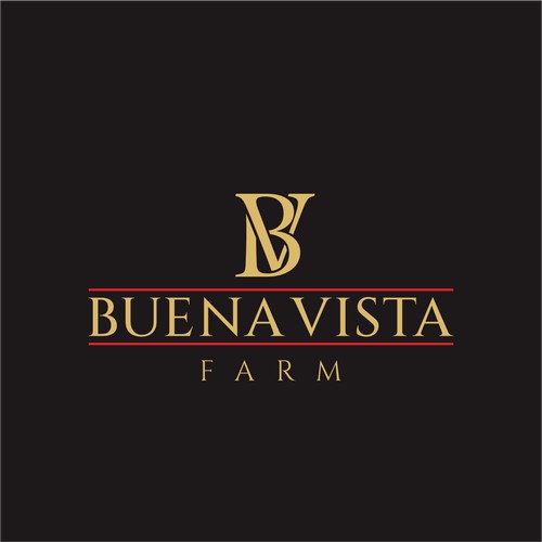 Minimalist Monogram Logo for Horse Farm