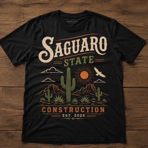 Saguaro State | Vintage T-Shirt Design