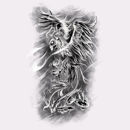 huma bird tattoo