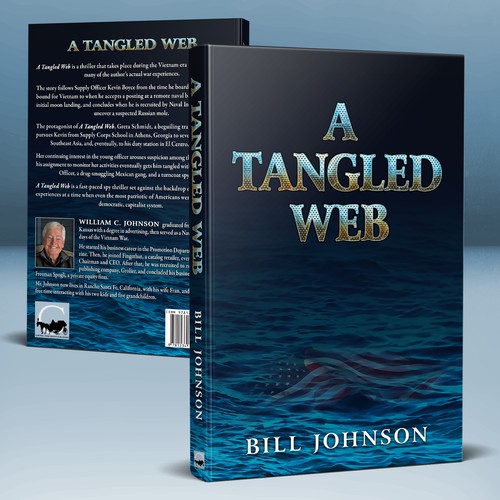 Book cover design for the novel "A Tangled Web"