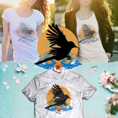 T-shirt Concept for Birds and Spring