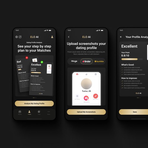 Mobile App - Dating Profile Optimizer