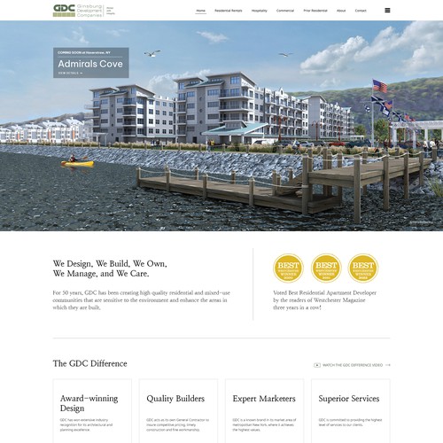A custom wordpress theme redesign for a real estate company