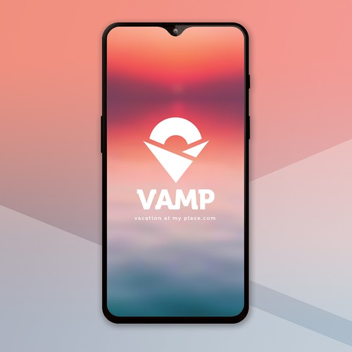 Trendy logo for a vacation rental website