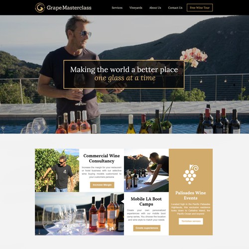Website Design for Wine Company