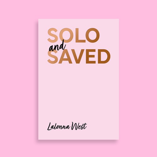 Solo and Saved Strong, clean and feminine Book cover design