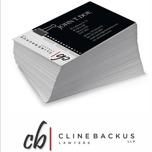 Business Card design for Cline Backus LLP