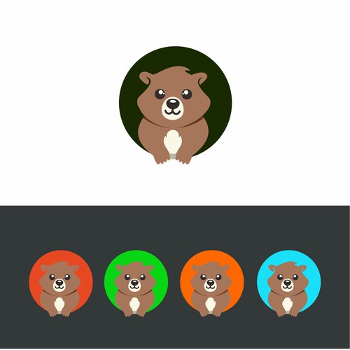Cute & Derpy Wombat Logo for Discord Bot