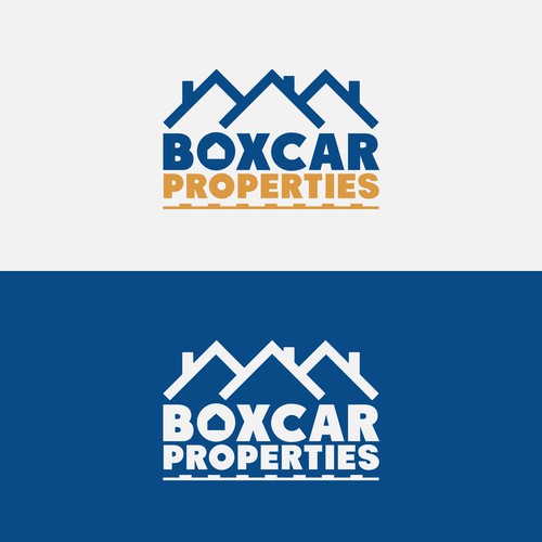 Create a vintage industrial logo for Boxcar Properties!