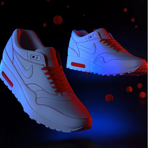 Nike Air 3D rendering