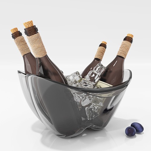 Acrylic wine cooler