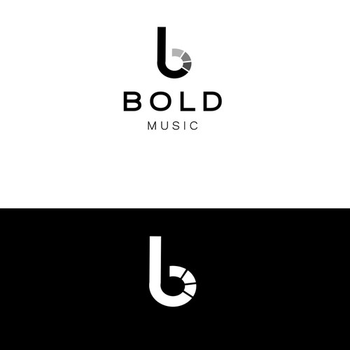 Minimalist logo for music company