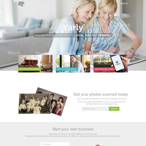 Landing Page for Innovative Photo Scanning Service