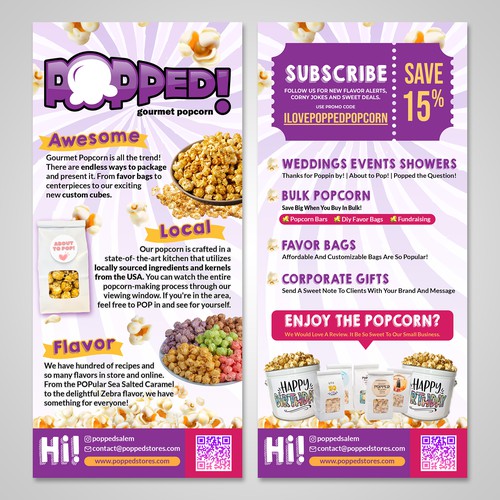 Popcorn Rack Card