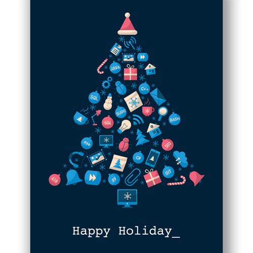 Christmas card for IT company