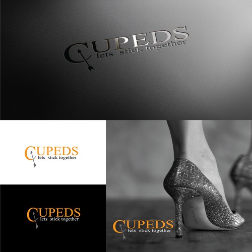 Create a modern and clean logo for Cupeds, a new shoe pad product.