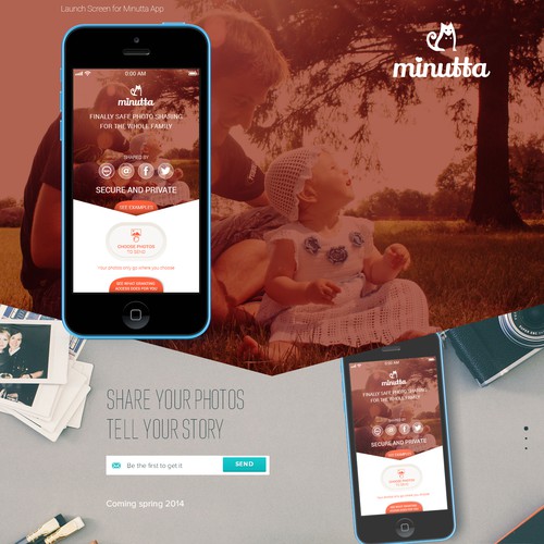 Launch Screen for Minutta App