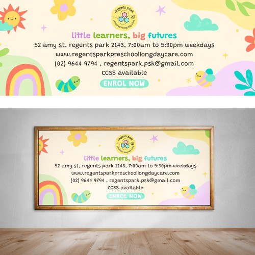 Cute Banner Design for Preschool 