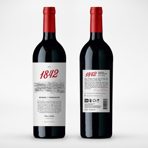 1842 -  Premium Wine Label