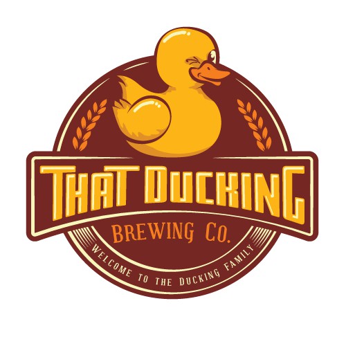Brewery duck mascot logo